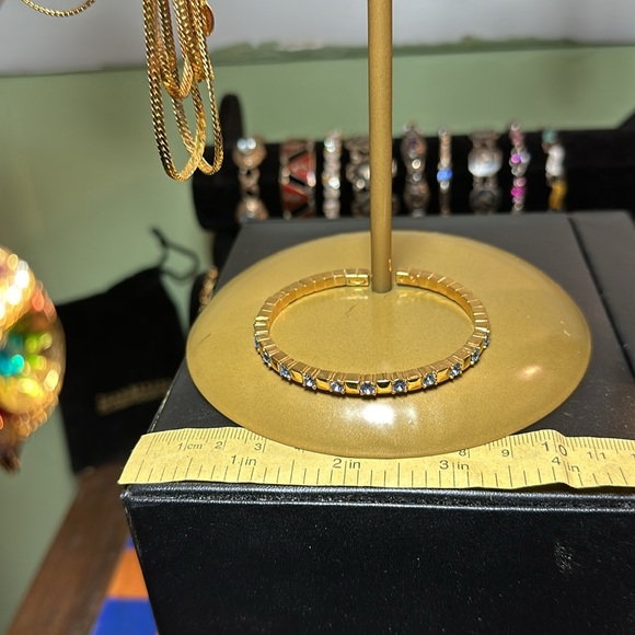 JOAN RIVERS Blue Swarovski Crystal Bangle Cuff - Picture 4 of 4